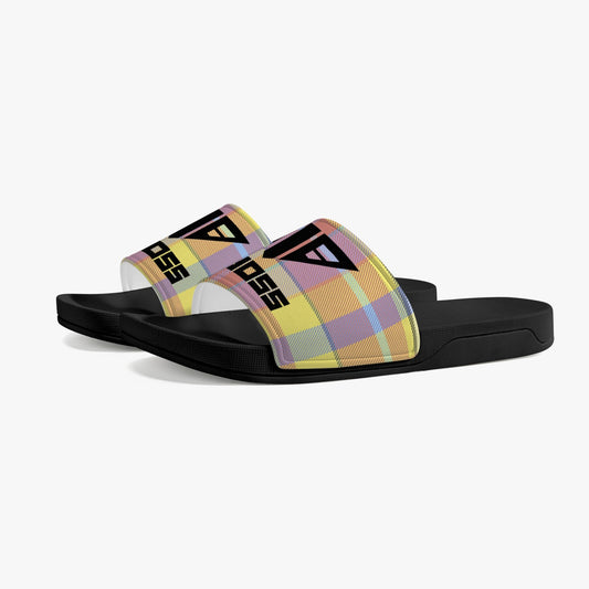 VI BOSS - Virgin Islands Madras Slides (Black)