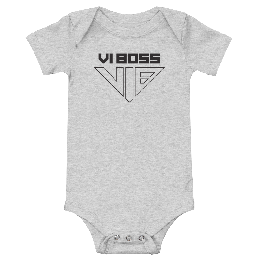 Baby Short Sleeve Hero S.O. Athletic Heather Onesie - VI BOSS