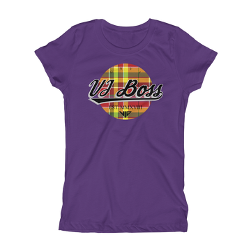 Girls Festival Madras Champion Purple Rush Slim Fit T-Shirt - VI BOSS