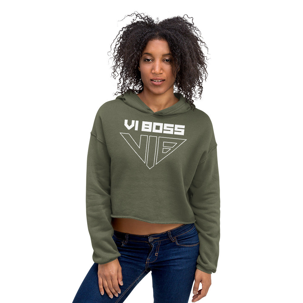 Signature Purpose Crop Hoodie - Military Green / S - VI BOSS