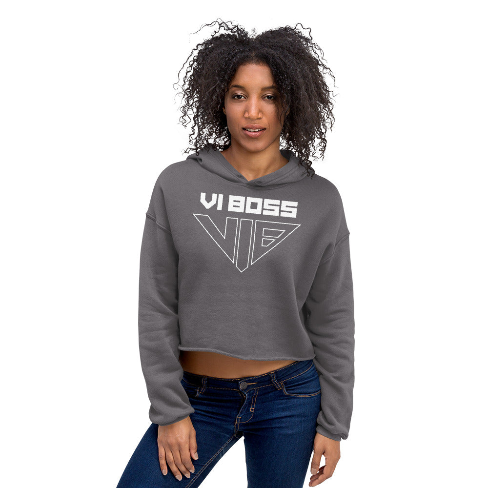 Signature Purpose Crop Hoodie - Storm / S - VI BOSS